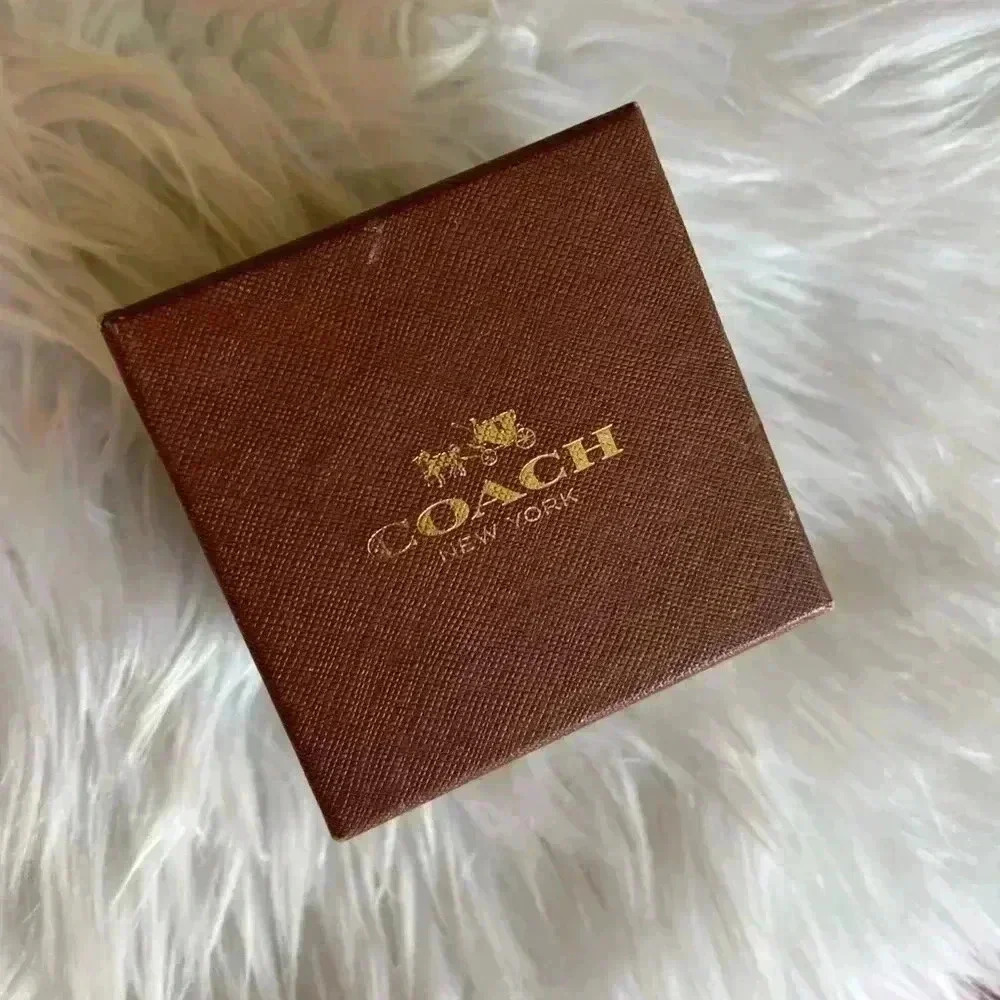 COACH BROWN WATCH GIFT BOX WITH WARRANTY/MANUAL BOOKLET